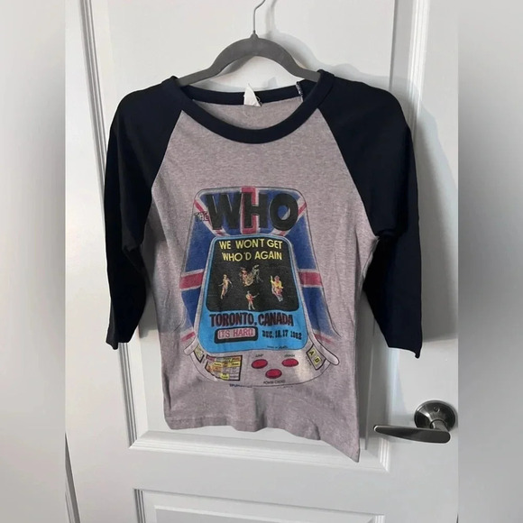 Vintage | Rare The Who "Final Shows" 1982 Tour Baseball Tee | Size S (approx) - Picture 2 of 6